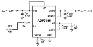ADP7185 Typical Application Circuit - Fixed Output Voltage ADP7185 Typical Application Circuit - Fixed Output Voltage